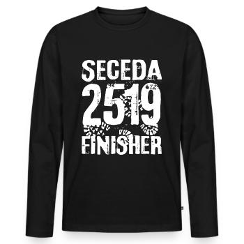 Seceda Gipfel Puez Geisler Wandern Dolomiten - Männer Premium Bio Langarmshirt - Schwarz - Vorne - Nico (187cm)