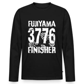 Mount Fuji Fujiyama Vulkan Berg Japan Bergsteigen - Männer Premium Bio Langarmshirt - Schwarz - Vorne - Nico (187cm)