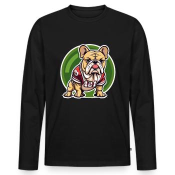 Football - Männer Premium Bio Langarmshirt - Schwarz - Vorne - Nico (187cm)