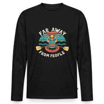Paddeln - Männer Premium Bio Langarmshirt - Schwarz - Vorne - Nico (187cm)