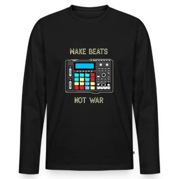 Drum Machine Dope Beat Rap Beatmaker Geschenk DAW - Männer Premium Bio Langarmshirt - Schwarz - Vorne - Nico (187cm)