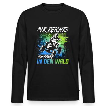 Quad Bike Offroad Quad Rider Kids ATV - Men's Premium Organic Long Sleeve Shirt - black - Front - Nico (187cm)