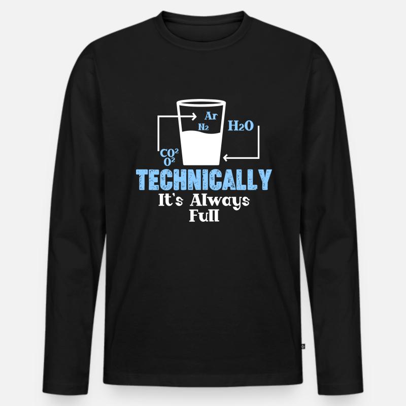 Technically, it's always crowded - - Men's Premium Organic Long Sleeve Shirt - black