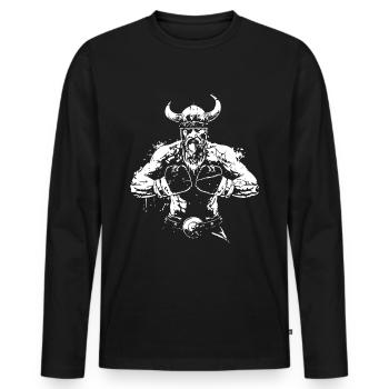 Viking Boxing Boxing MMA Martial Arts - Men's Premium Organic Long Sleeve Shirt - black - Front - Nico (187cm)