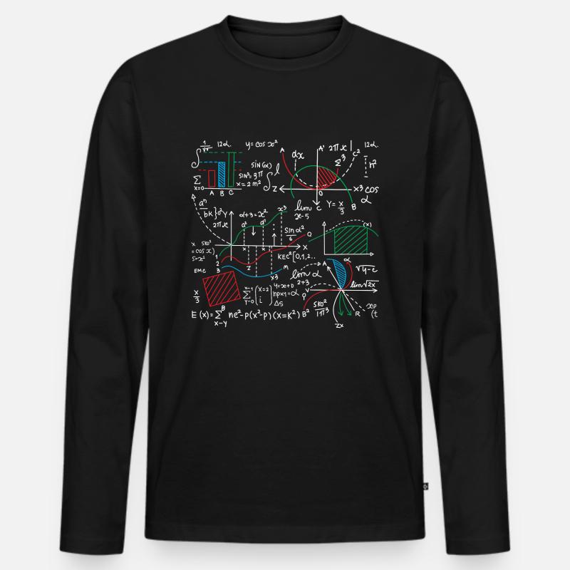 Math equation lover math - Men's Premium Organic Long Sleeve Shirt - black