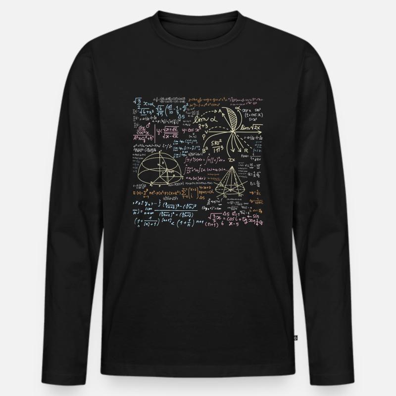 Funny math problem solving - Men's Premium Organic Long Sleeve Shirt - black