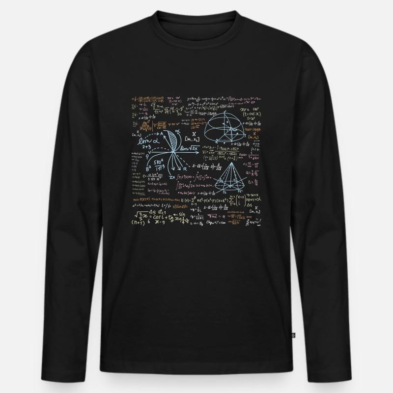Funny math formula - Men's Premium Organic Long Sleeve Shirt - black