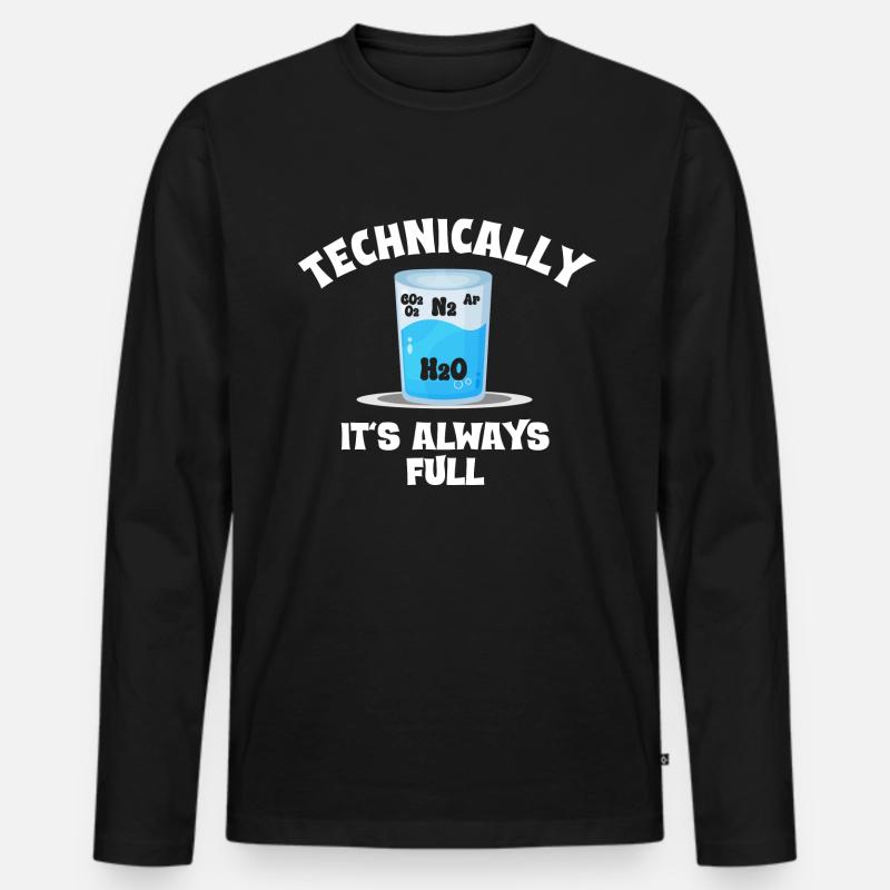 Technically, it's always crowded - - Men's Premium Organic Long Sleeve Shirt - black