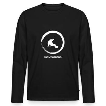 Snowboard Snowboarding Snowboarder Board Boarding - Men's Premium Organic Long Sleeve Shirt - black - Front - Nico (187cm)