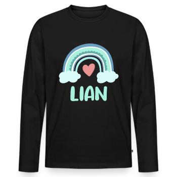 Lian Name Rainbow Baby - Men's Premium Organic Long Sleeve Shirt - black - Front - Nico (187cm)
