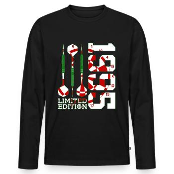 31ST BIRTHDAY DARTS LIMITED EDITION 1995 - Men's Premium Organic Long Sleeve Shirt - black - Front - Nico (187cm)