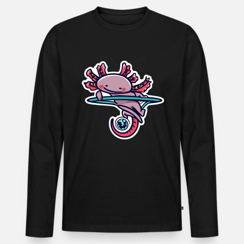 Hulahoop - Männer Premium Bio Langarmshirt - Schwarz