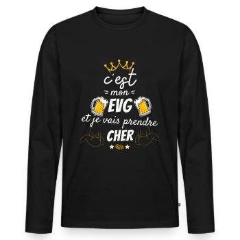 Das ist mein Junggesellenabschied, den ich nehmen werde, liebes Humor-Geschenk - Männer Premium Bio Langarmshirt - Schwarz - Vorne - Nico (187cm)
