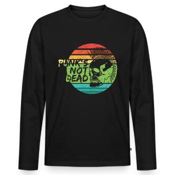 Punk's not dead Punkrock Musik Punker Retro Punk - Männer Premium Bio Langarmshirt - Schwarz - Vorne - Nico (187cm)