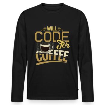 Software Engineering EDV Software Entwickler - Männer Premium Bio Langarmshirt - Schwarz - Vorne - Nico (187cm)