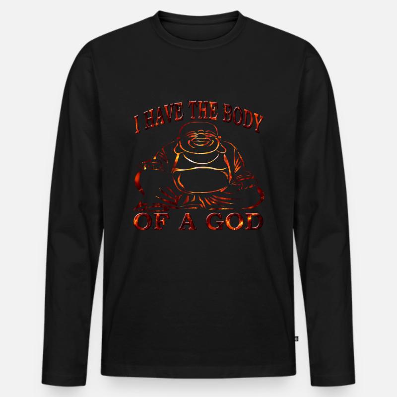 Buddhismus - Männer Premium Bio Langarmshirt - Schwarz
