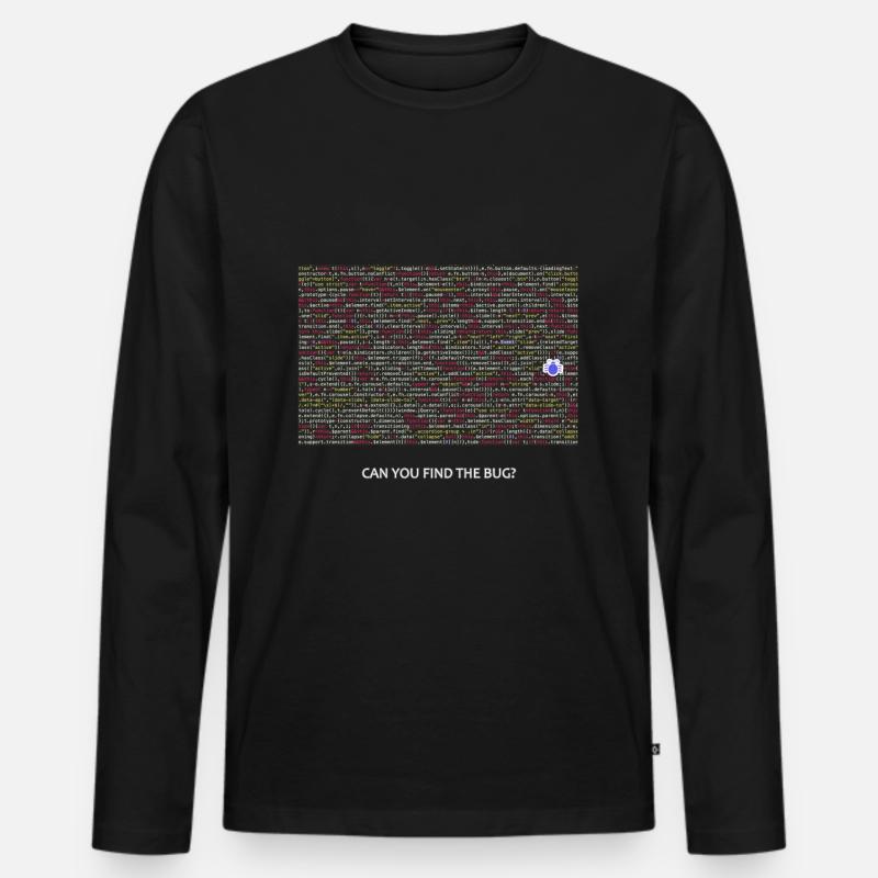 Programmeur, codeur, bugs, débogage - T-shirt manches longues Premium bio Homme - noir