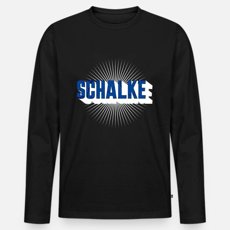 Schalke - Männer Premium Bio Langarmshirt - Schwarz