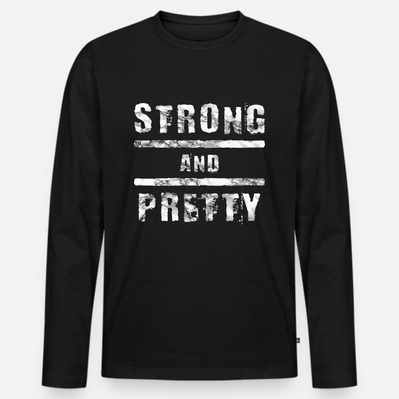 Strongman - Männer Premium Bio Langarmshirt - Schwarz