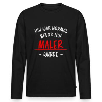 Maler Lustiger Spruch Meister Lackierer Geschenk - Männer Premium Bio Langarmshirt - Schwarz - Vorne - Nico (187cm)