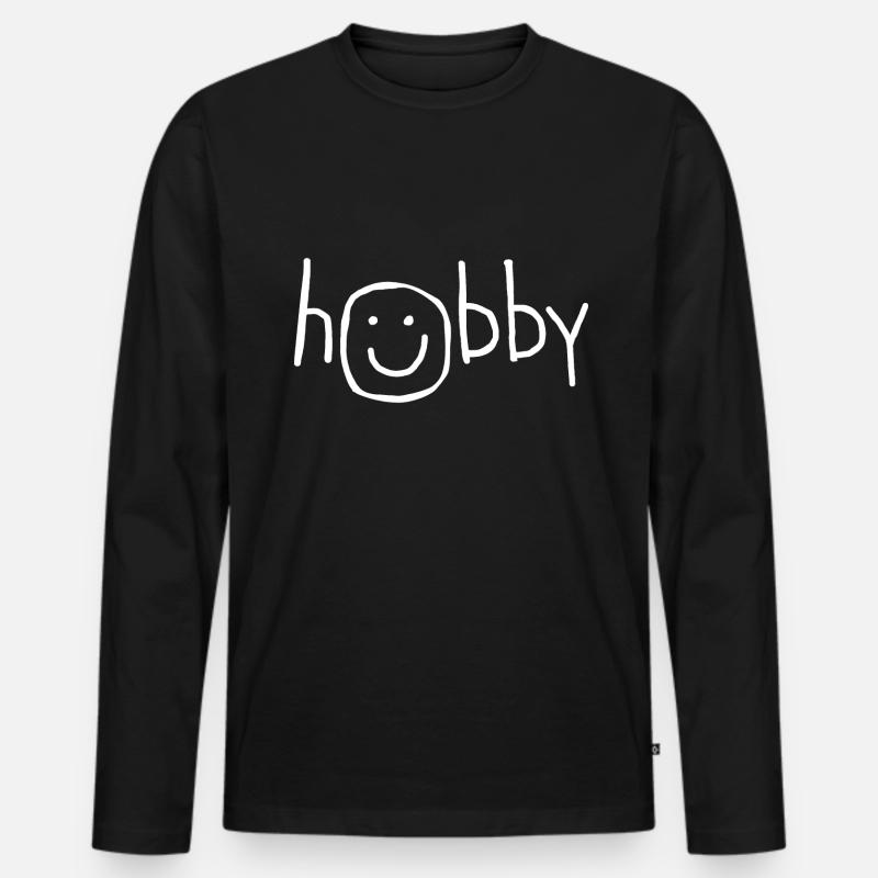Hobby Smile Freizei Activity - Men's Premium Organic Long Sleeve Shirt - black