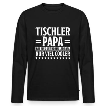 Tischler Lustiger Spruch Beruf Tischler Geschenk - Männer Premium Bio Langarmshirt - Schwarz - Vorne - Nico (187cm)