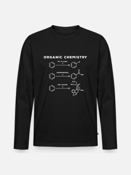 organic chemistry - Men's Premium Organic Long Sleeve Shirt - black