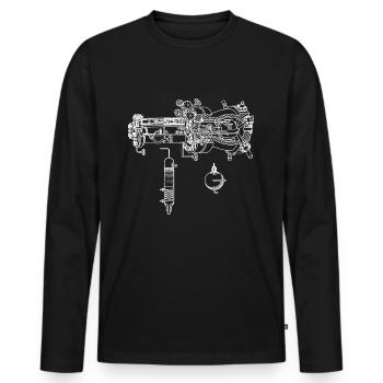 Nuclear reactor Phyik - Men's Premium Organic Long Sleeve Shirt - black - Front - Nico (187cm)