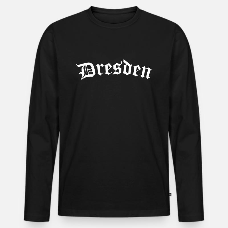 Dresden - Meine Stadt - Männer Premium Bio Langarmshirt - Schwarz