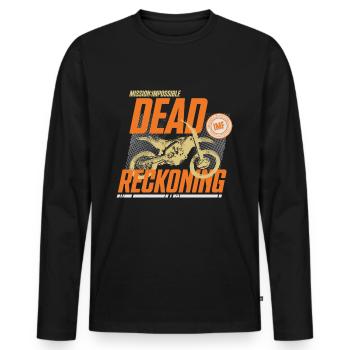 Mission Impossible Dead Reckoning Motorrad Design - Männer Premium Bio Langarmshirt - Schwarz - Vorne - Nico (187cm)