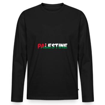 Palästina - Männer Premium Bio Langarmshirt - Schwarz - Vorne - Nico (187cm)