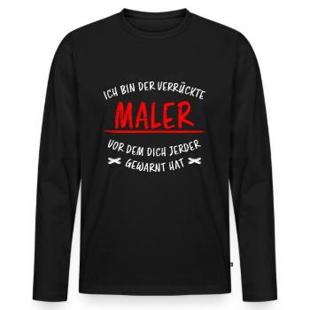 Maler Lustiger Spruch Meister Lackierer Geschenk - Männer Premium Bio Langarmshirt - Schwarz - Vorne - Nico (187cm)