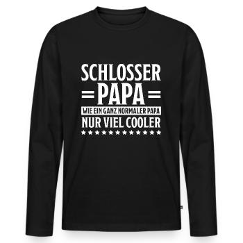 Schlosser Beruf Lustiger Spruch Schlosser Geschenk - Männer Premium Bio Langarmshirt - Schwarz - Vorne - Nico (187cm)