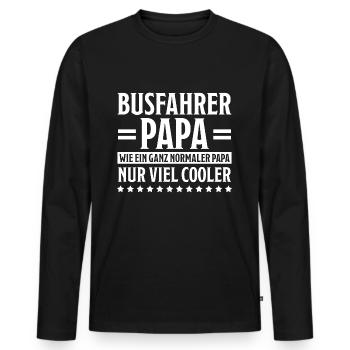 Busfahrer Beruf Lustiger Spruch Busfahrer Geschenk - Männer Premium Bio Langarmshirt - Schwarz - Vorne - Nico (187cm)