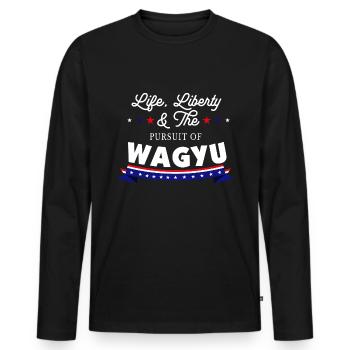 La vie, la liberté et la poursuite des Japonais - T-shirt manches longues Premium bio Homme - noir - Devant - Nico (187cm)