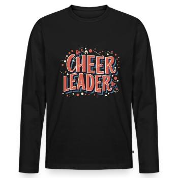Cheerleading - Männer Premium Bio Langarmshirt - Schwarz - Vorne - Nico (187cm)