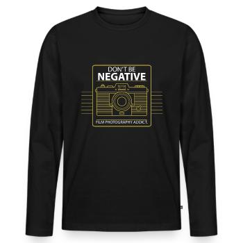 Tout ce dont j’ai besoin, c’est de café - T-shirt manches longues Premium bio Homme - noir - Devant - Nico (187cm)