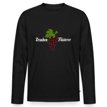 Trauben Flüsterer Wein Weintrinker Winzer - Männer Premium Bio Langarmshirt - Schwarz - Vorne - Nico (187cm)
