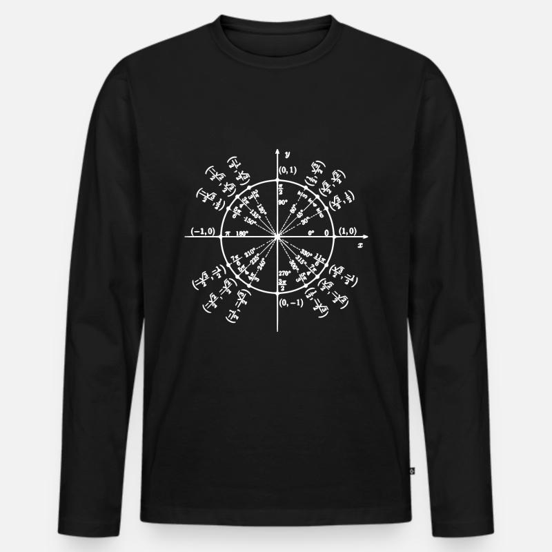 Unity Circle (Math Art) - Men's Premium Organic Long Sleeve Shirt - black