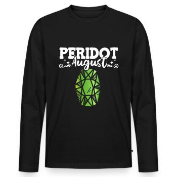 Pierres précieuses - T-shirt manches longues Premium bio Homme - noir - Devant - Nico (187cm)