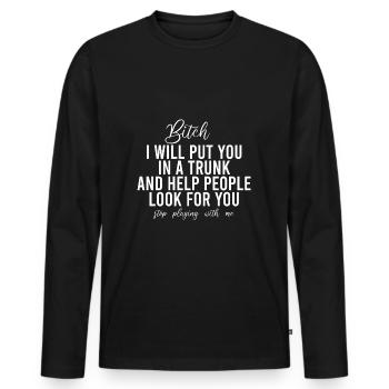 It's Fine I'm Fine Everything's Fine - Men's Premium Organic Long Sleeve Shirt - black - Front - Nico (187cm)