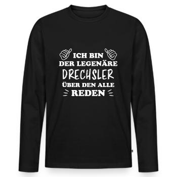 Drechsler Lustiger Spruch Job Drechsler Geschenk - Männer Premium Bio Langarmshirt - Schwarz - Vorne - Nico (187cm)