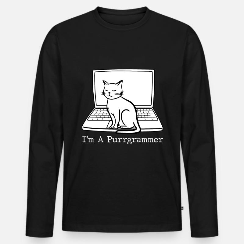 Programmer Coder Software Developer - Men's Premium Organic Long Sleeve Shirt - black