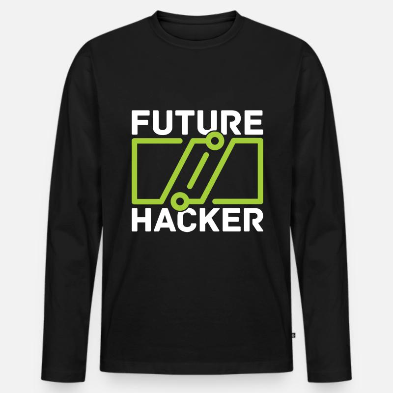 Programmer Coder Software Developer - Men's Premium Organic Long Sleeve Shirt - black