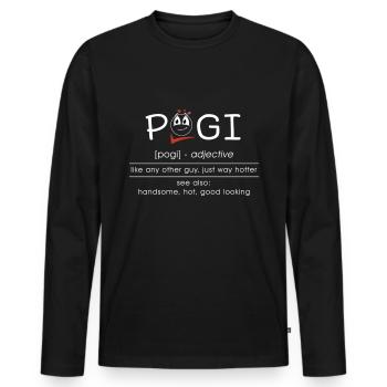 Hilarious Pogi Erklärung philippinischen Flagge - Männer Premium Bio Langarmshirt - Schwarz - Vorne - Nico (187cm)