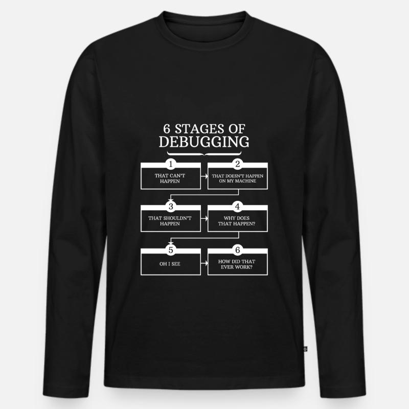 Debugging Programmierer Geschenk Programmieren - Männer Premium Bio Langarmshirt - Schwarz