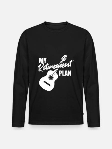 Pensioneret gitarist pensionist gitarist musiker pension - Premium økologisk langærmet T-shirt til mænd - sort
