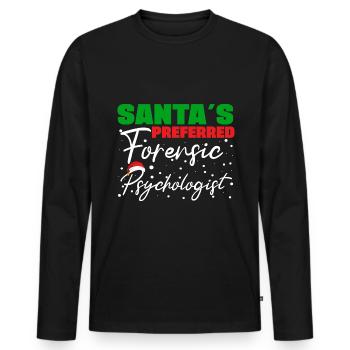 Santa´s Preferred Professional Forensic Gift - Männer Premium Bio Langarmshirt - Schwarz - Vorne - Nico (187cm)