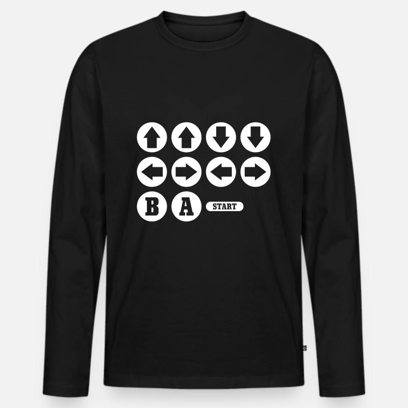 Cheat Code Video Game - Männer Premium Bio Langarmshirt - Schwarz