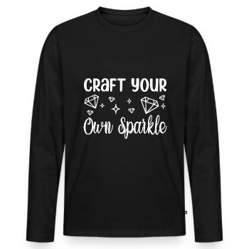Artiste de peinture au diamant Créez votre propre éclat - T-shirt manches longues Premium bio Homme - noir - Devant - Nico (187cm)